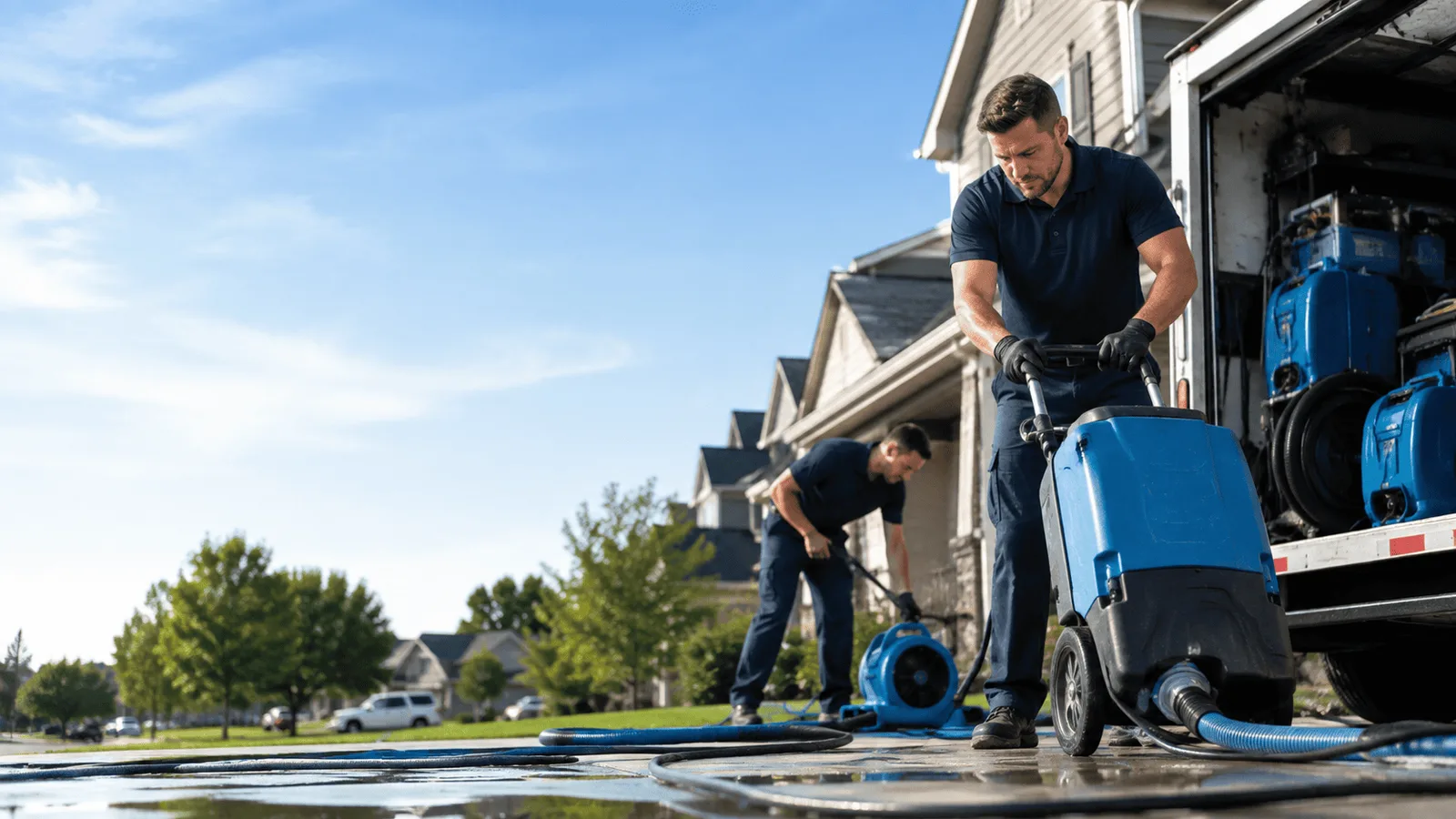 Dehumidification being performed in Plymouth, VT
